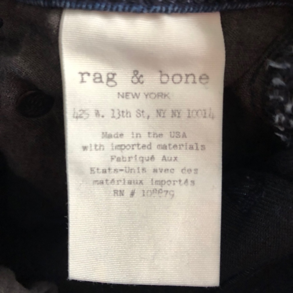 Rag & Bone Jeans Ankle Skinny Size 25 Blue Denim Raw Released Hem - Picture 13 of 15